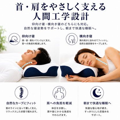 Hoshina™ 低反発メモリーフォーム枕