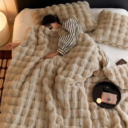 Hoshina™ トスカーナ風 両面ふわとろブランケット